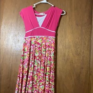 Girls pink speecklers dress